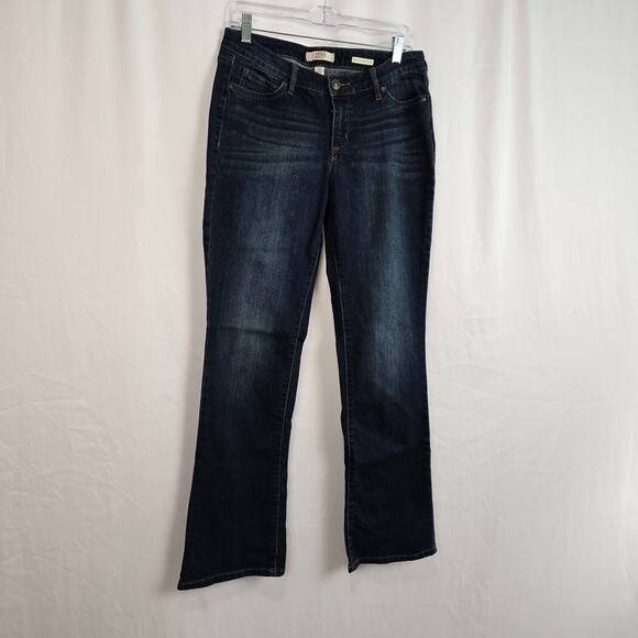 Vintage America Blues Boho Bootcut Women's 8 Blue Dark Wash Embroidered Pockets - Picture 9 of 16